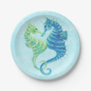 Search for seahorse paper plates Under the sea