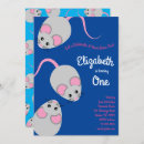 Search for cute mouse birthday invitations Mice