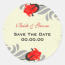 Search for vintage save the date stickers Red