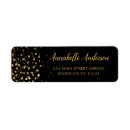 Search for glitter confetti return address labels Gold