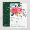 Search for greenery graduation invitations Watercolor flowers