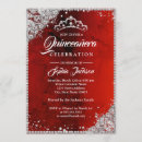 Search for red silver quinceanera invitations 15th birthday