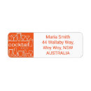 Search for cocktail return address labels Orange