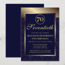 Search for royal blue 70th birthday invitations Script