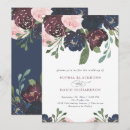 Search for navy blue floral wedding invitations Blush pink