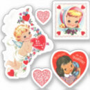 Search for valentine cherub stickers Retro