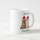 Search for funny cat jumbo mugs Merry christmas