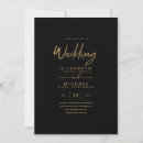 Search for classic black accent invitations Faux gold foil accents