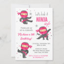 Search for ninja girl birthday invitations Samurai