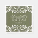 Search for dark olive green napkins For her