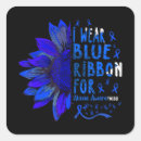 Search for blue awareness ribbon stickers Wear