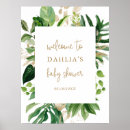 Search for tropical baby shower welcome signs Gold