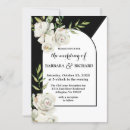 Search for black and white floral invitations Botanical