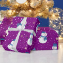 Search for purple snowman wrapping paper Winter