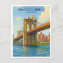 Search for brooklyn bridge postcards Watercolor