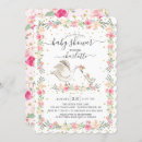 Search for swan baby shower invitations Pink