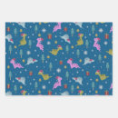 Search for blue santa claus wrapping paper Watercolor