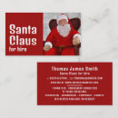 Search for santa claus business cards Santa for hire