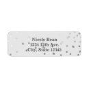 Search for silver confetti return address labels Foil