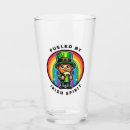 Search for leprechaun beer glasses Four leaf clover