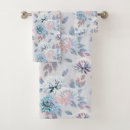 Search for light blue flowers bath towels White
