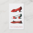 Search for footwear business cards Red