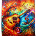 Search for guitar shower curtains Musical instrument