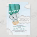 Search for teal elephant baby shower invitations Turquoise