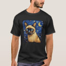 Search for starry night cat tshirts Siamese