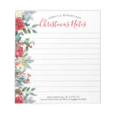 Search for christmas notepads Poinsettia