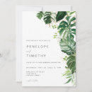 Search for monstera leaves wedding invitations Beach