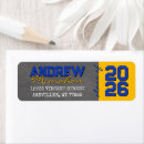 Search for chalkboard blue return address labels Yellow