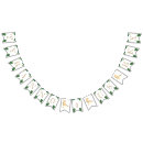 Search for green and gold bunting flags Watercolor