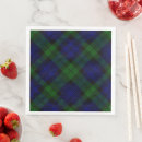 Search for blue and green plaid napkins Tartan