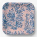 Search for pink toile plates Vintage