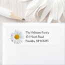 Search for daisy flowers return address labels White flower