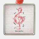 Search for treble clef christmas tree decorations Red