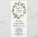 Search for emerald green wedding programmes Greenery