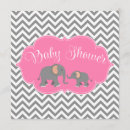 Search for pink and grey elephant baby shower invitations Modern