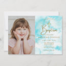 Search for water christening invitations Gold cross