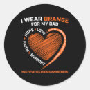Search for multiple sclerosis dad stickers Orange