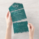 Search for double heart invitations Glitter