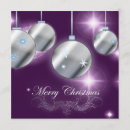 Search for purple christmas invitations Silver