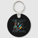 Search for keep calm and play on key rings Badminton players