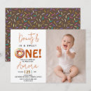 Search for donut birthday invitations Sweet one birthday