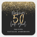 Search for gold 50th stickers Script