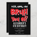 Search for black and red birthday invitations Simple