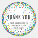 Search for primary colour stickers Birthday party