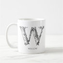 Search for letter w coffee mugs Typography