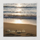 Search for beach square wedding invitations Waves
